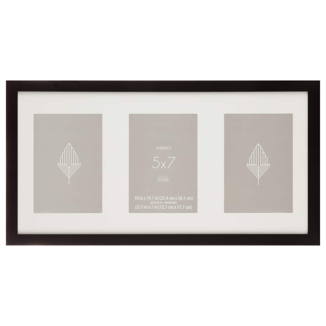 Aspect 3 Opening 5" x 7" Black Collage Frame by Studio Décor®
